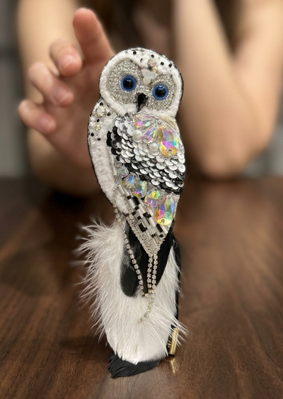 CRYSTAL LUXURY OWL BROOCH