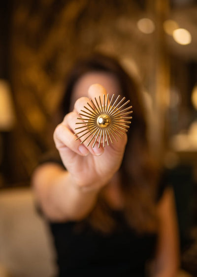 SUNBURST RADINTS BROOCH