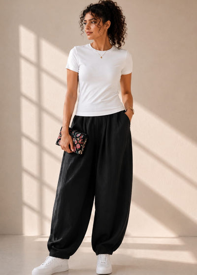 LINEN BALLOON PANTS