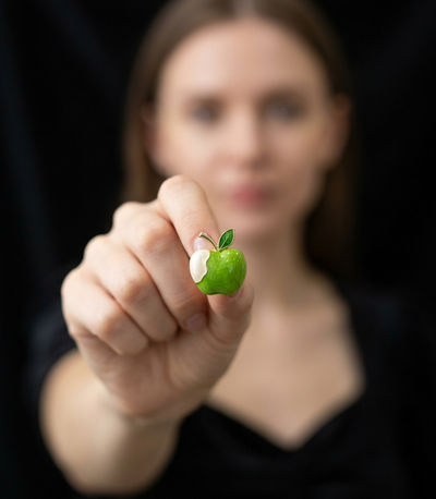 GREEN APPLE ENAMEL PIN