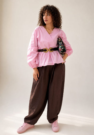 LINEN BALLOON PANTS