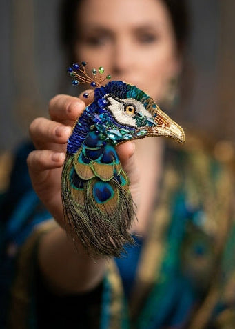 PEACOCK BROOCH