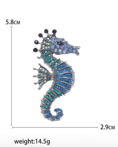 SEAHOURSE BROOCH