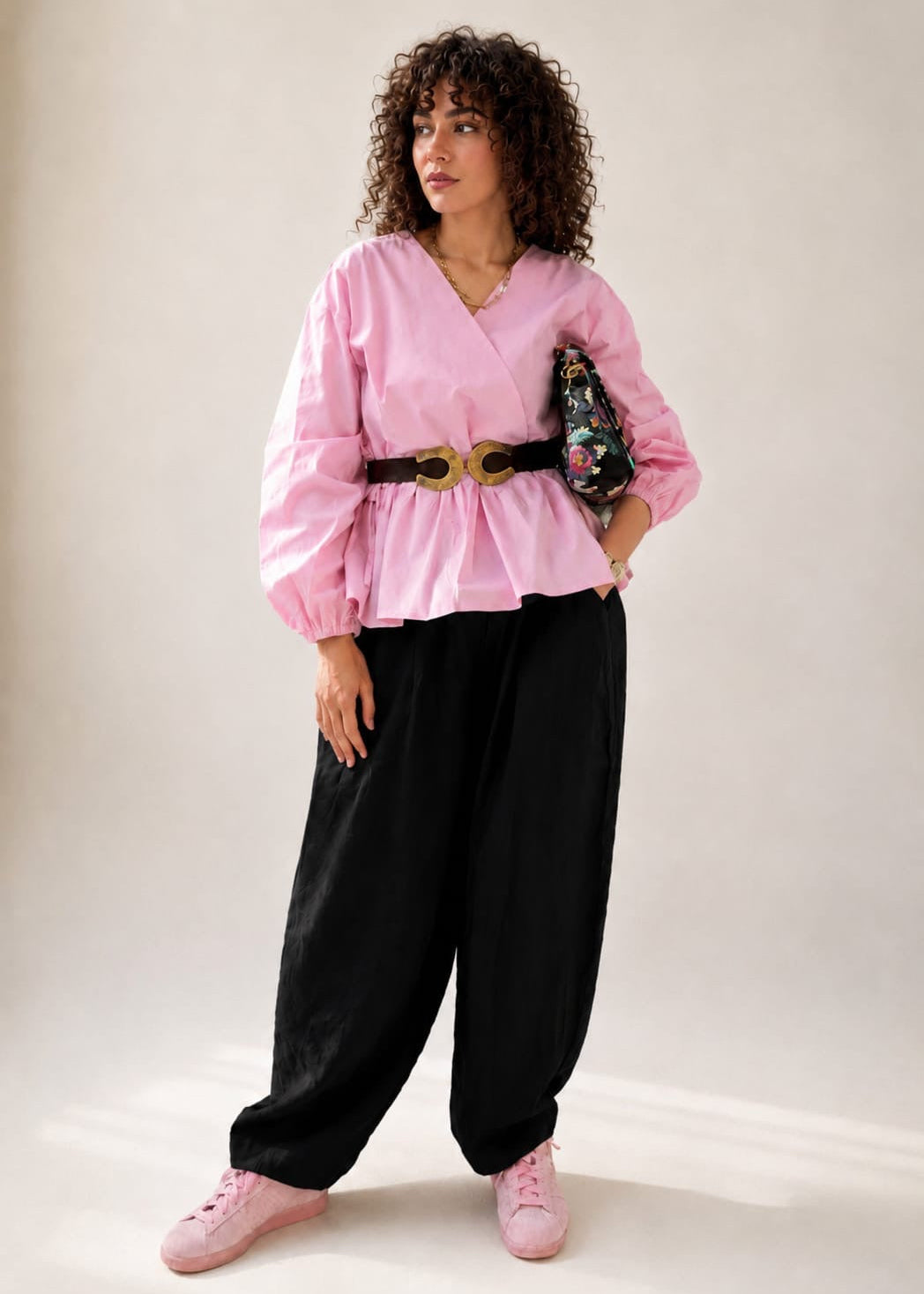 LINEN BALLOON PANTS