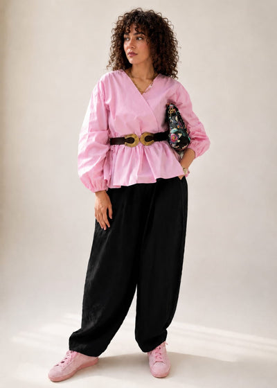 LINEN BALLOON PANTS