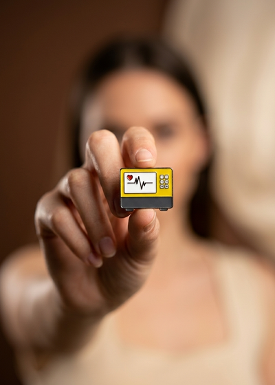 ECG  ENAMEL PIN