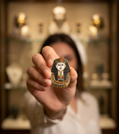 TUTANKHAMUN ENAMEL PIN