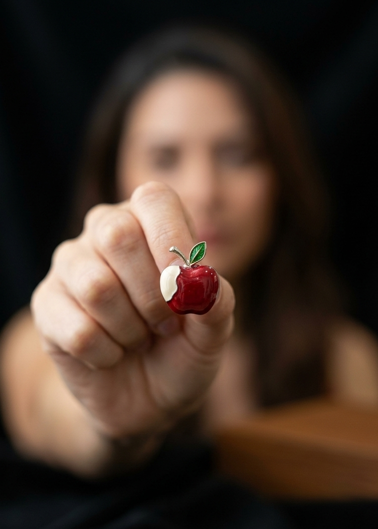RED APPLE ENAML PIN Main image