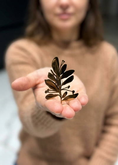 OLIVE LEAF BROOCH