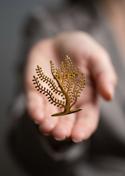 CORAL BRANCH BROOCH