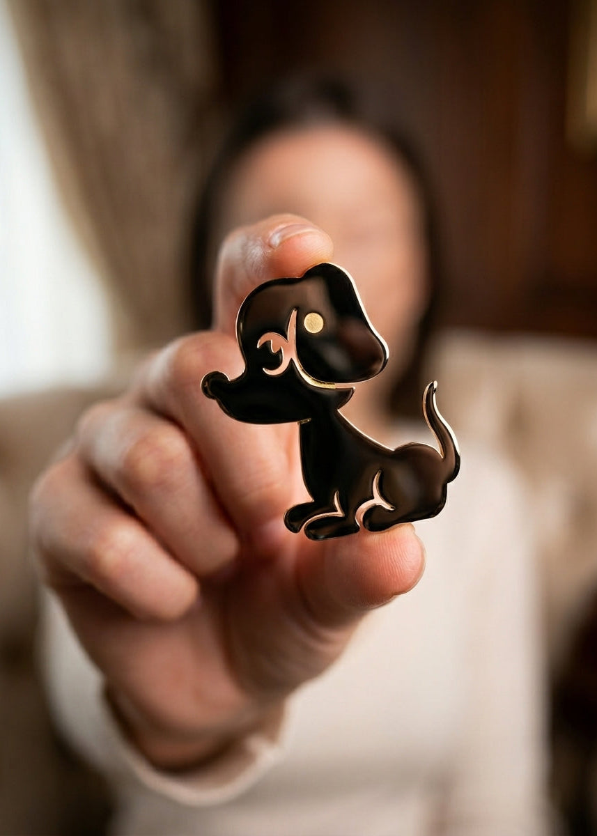 SAUSAGE DOG BROOCH