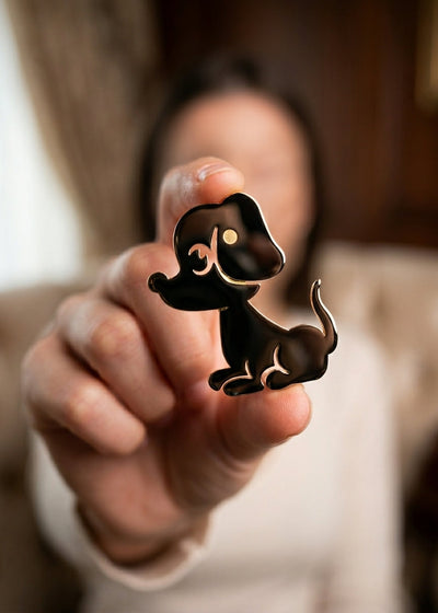 SAUSAGE DOG BROOCH