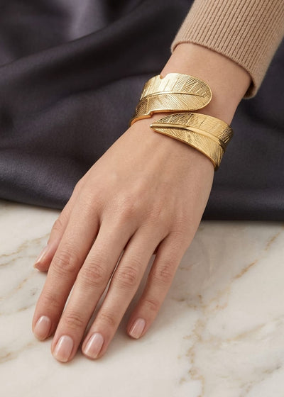 LEAF-HINGED CUFF BRACELET