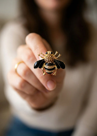 ENAMEL BEE BROOCH