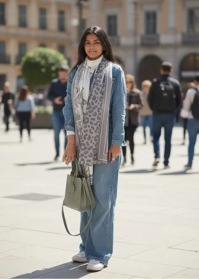 MUHRA GRAY SIGNATURE SCARF